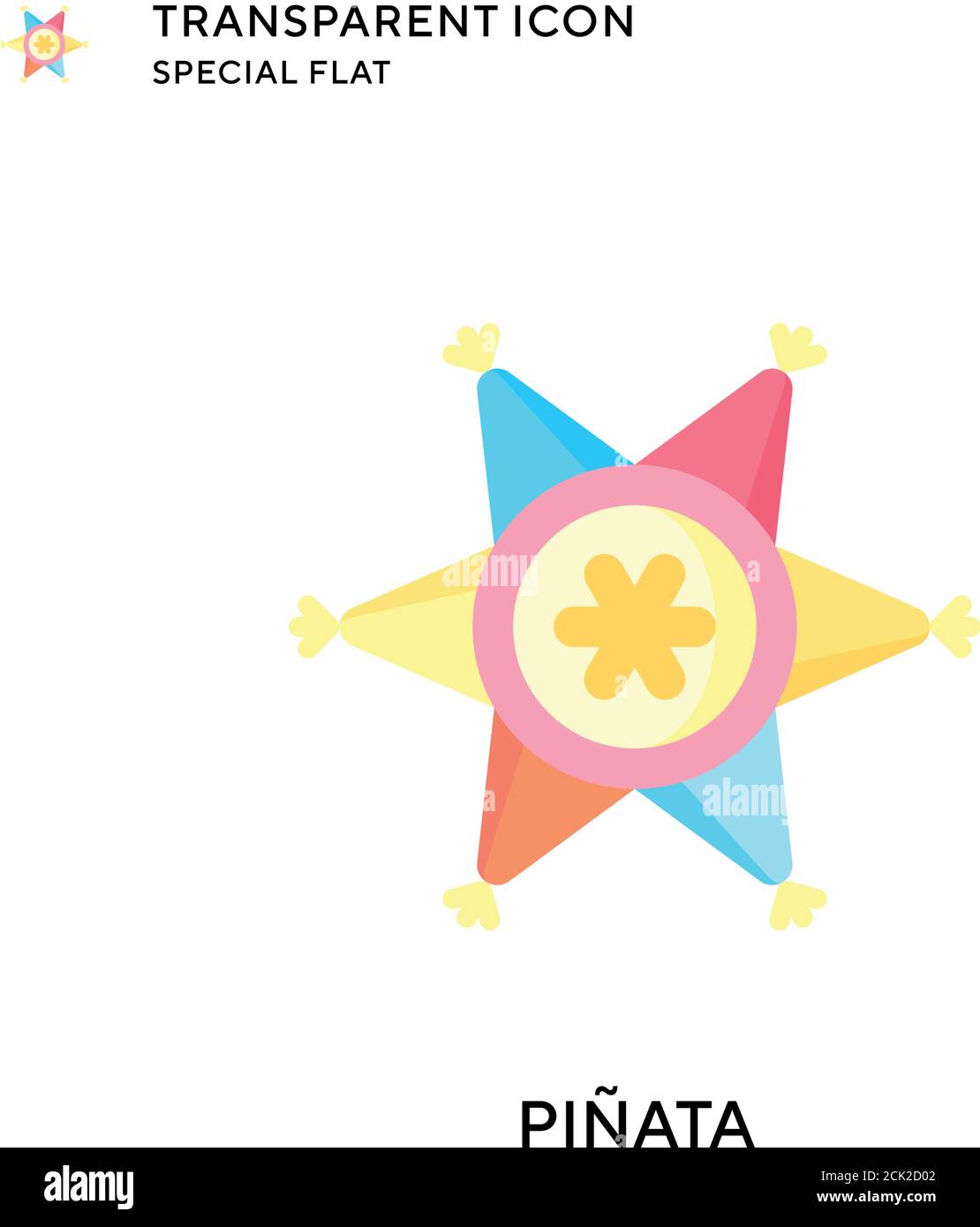 piñata Vektor-Symbol. Flache Illustration. Vektor EPS 10. Stock Vektor