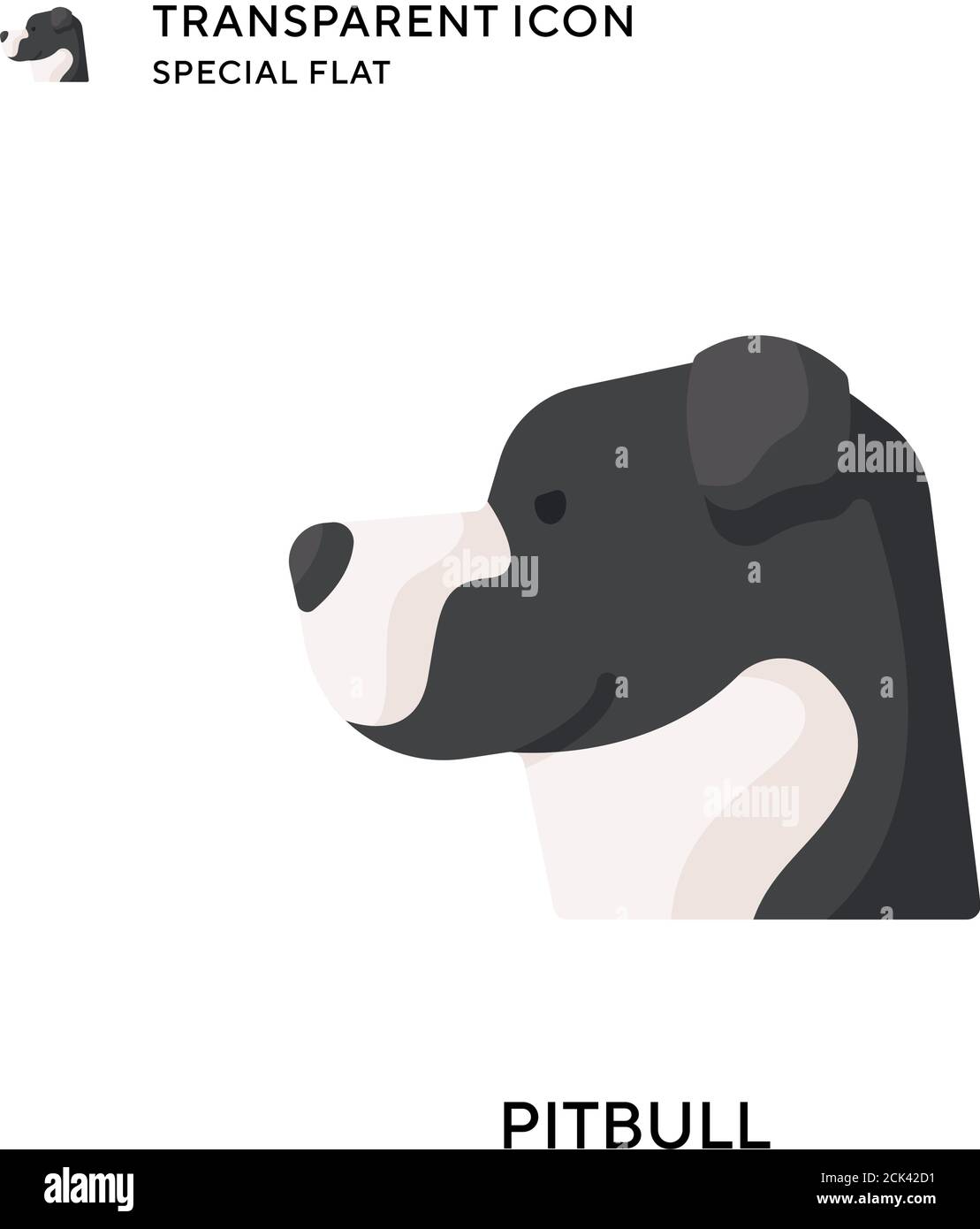 Pitbull-Vektorsymbol. Flache Illustration. Vektor EPS 10. Stock Vektor