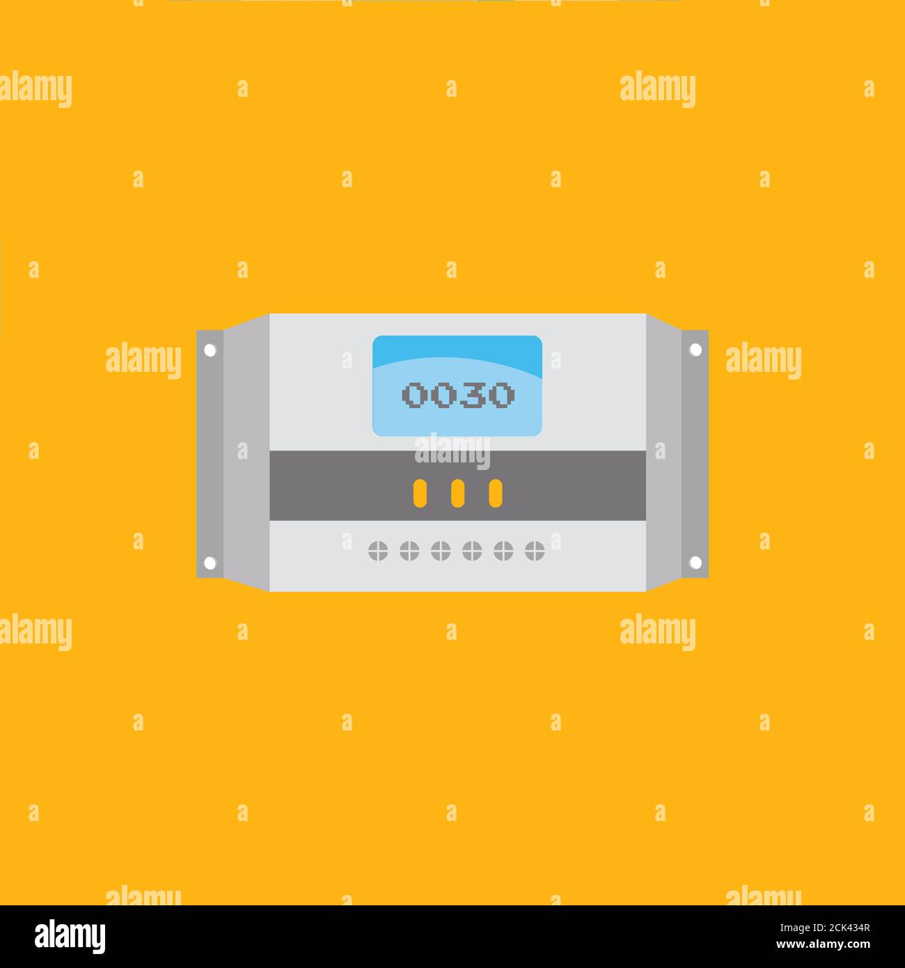 Solarlader-Controller in flacher Ausführung - Solar Energy Equipment Konzeptbild Stockfoto