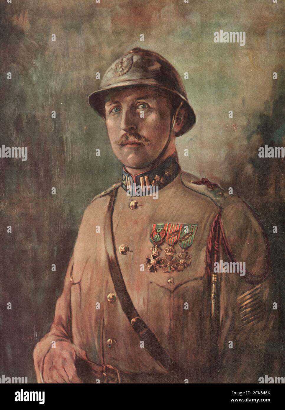 Seine Majestät, Albert, König der Belgier - "bevor sie meine Armee vernichten, müssen sie über meine Leiche treten" - August 1914, als Belgien von den Deutschen überfallen wurde Stockfoto
