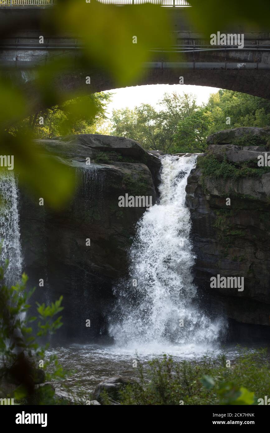 Cascade Park Wasserfall in Elyria Ohio Stockfoto
