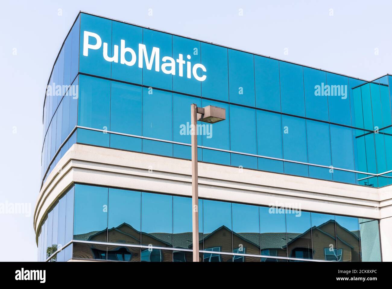 15. September 2020 Redwood City / CA / USA - Pubmatic Hauptsitz im Silicon Valley; PubMatic entwickelt und implementiert Online-Werbesoftware und Stockfoto