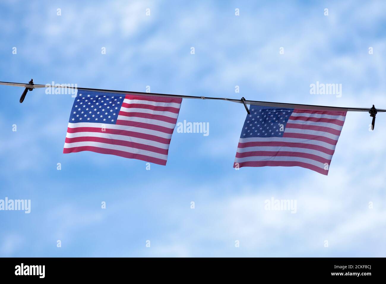Amerikanische Flagge, um die Präsidentschaftswahl zu feiern. Stockfoto