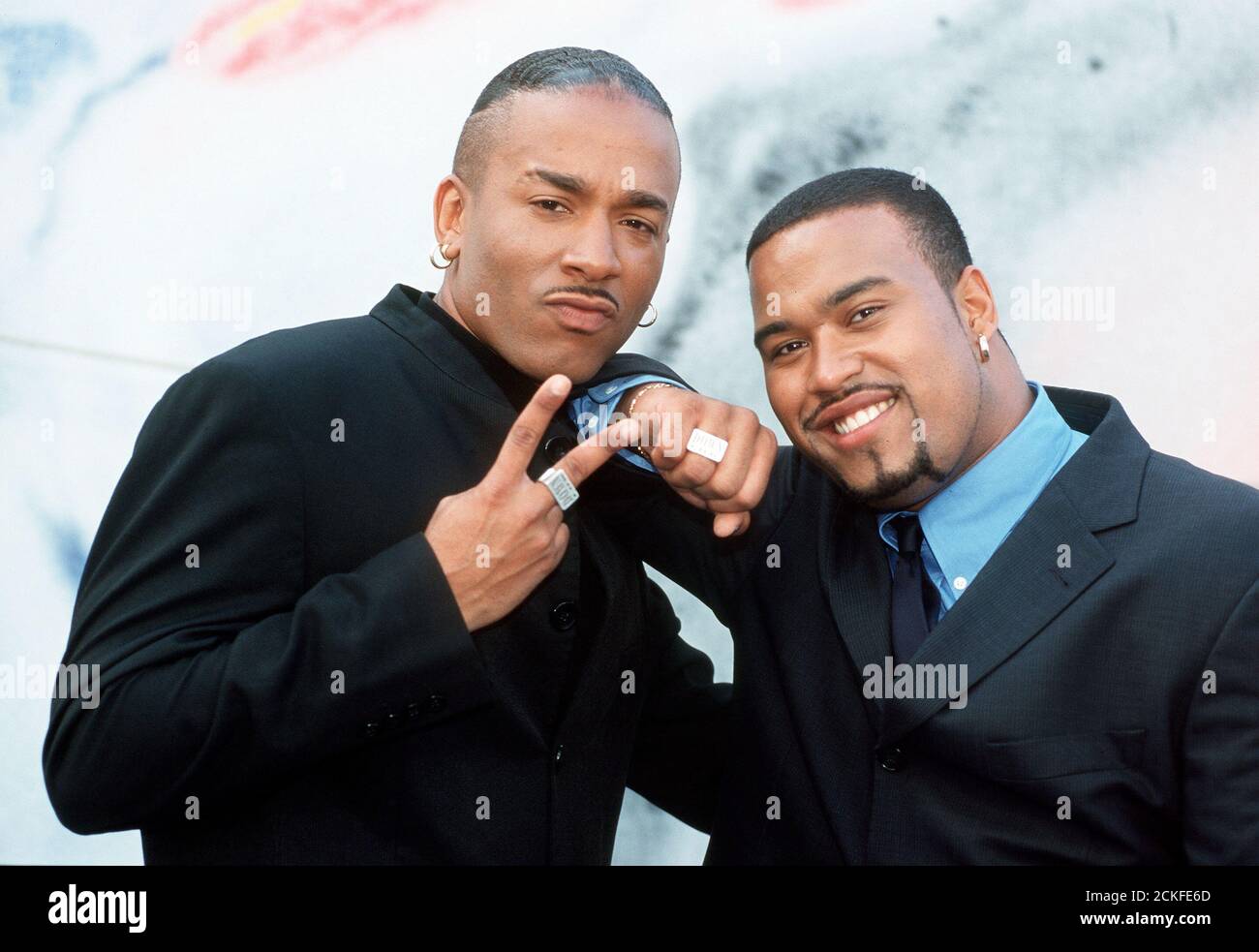 Deutsches Hip-Hop Duo Down Low, 1999. Das deutsche Hip-Hop-Duo Down Low, 1999. Stockfoto