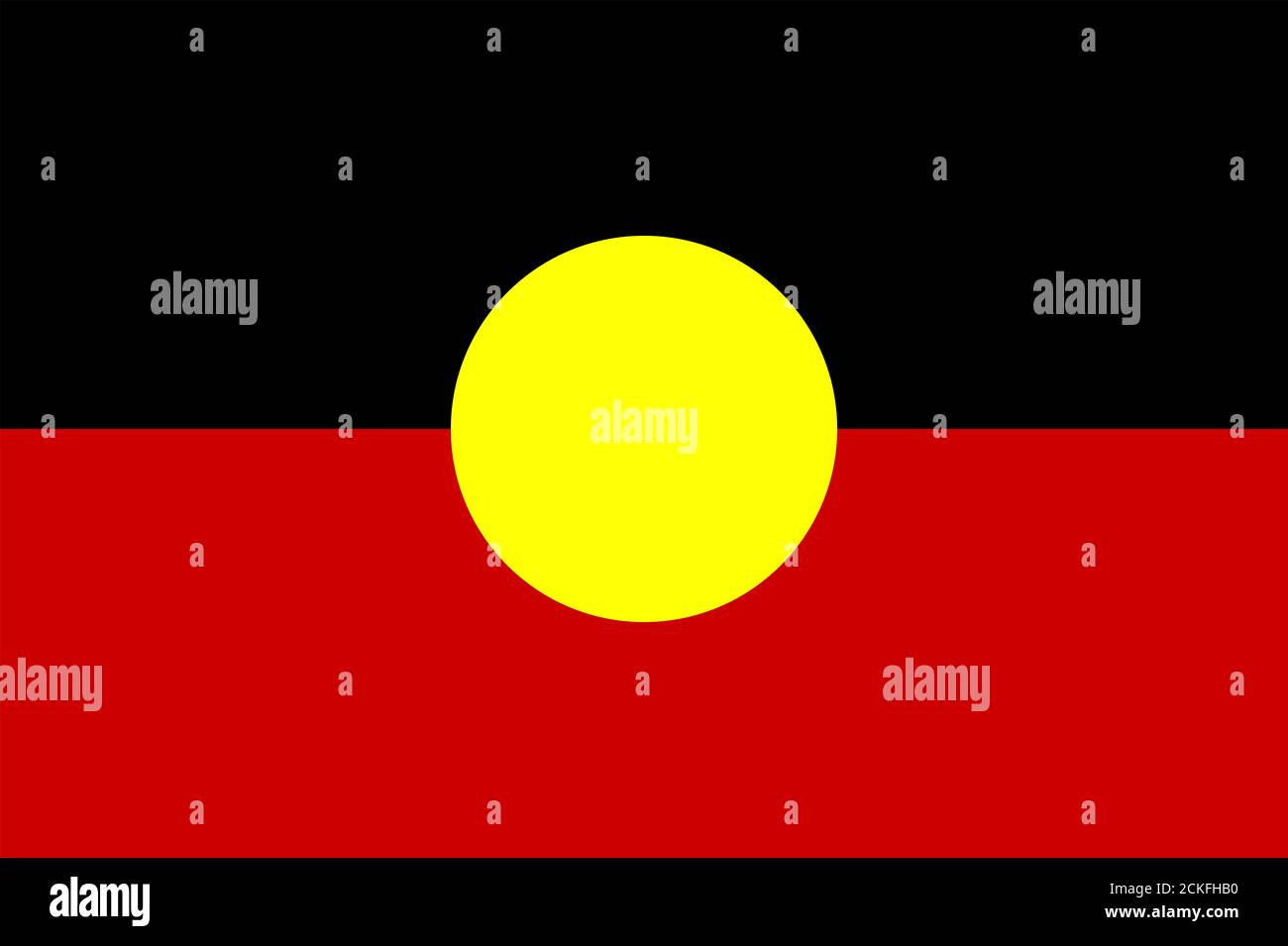 Australian Aboriginal Flagge Stockfoto