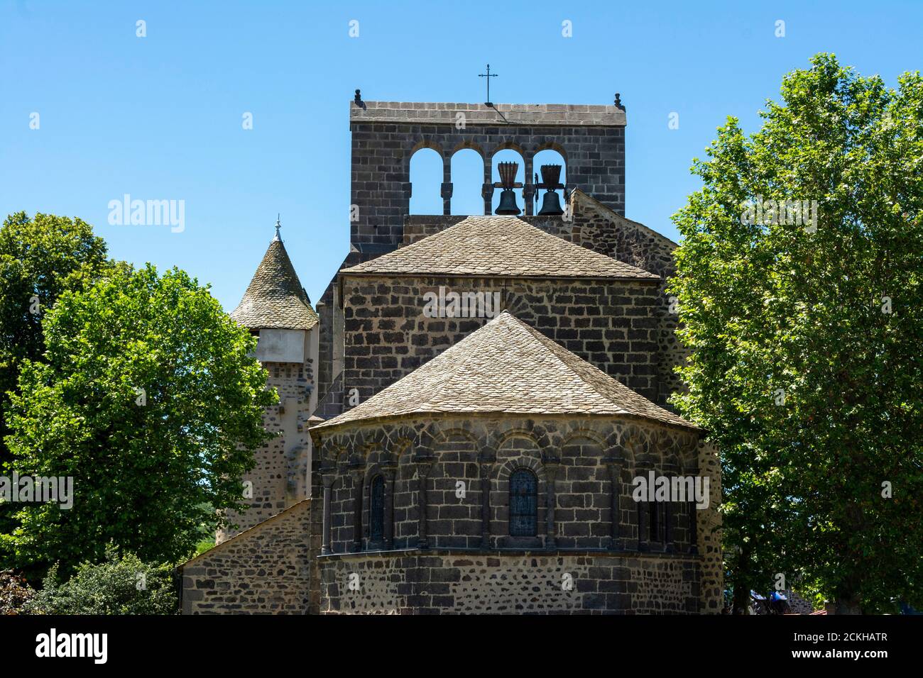 Kirche von Roffiac, Departement Cantal, Auvergne-Rhone-Alpes, Frankreich Stockfoto