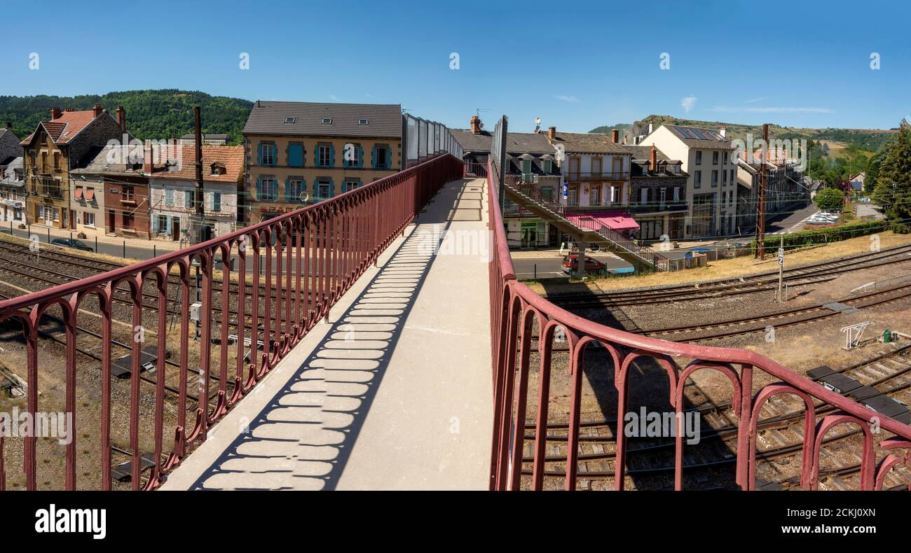 Bahnhof von Neussargues, Cantal Department, Auvergne-Rhone-Alpes, Frankreich Stockfoto