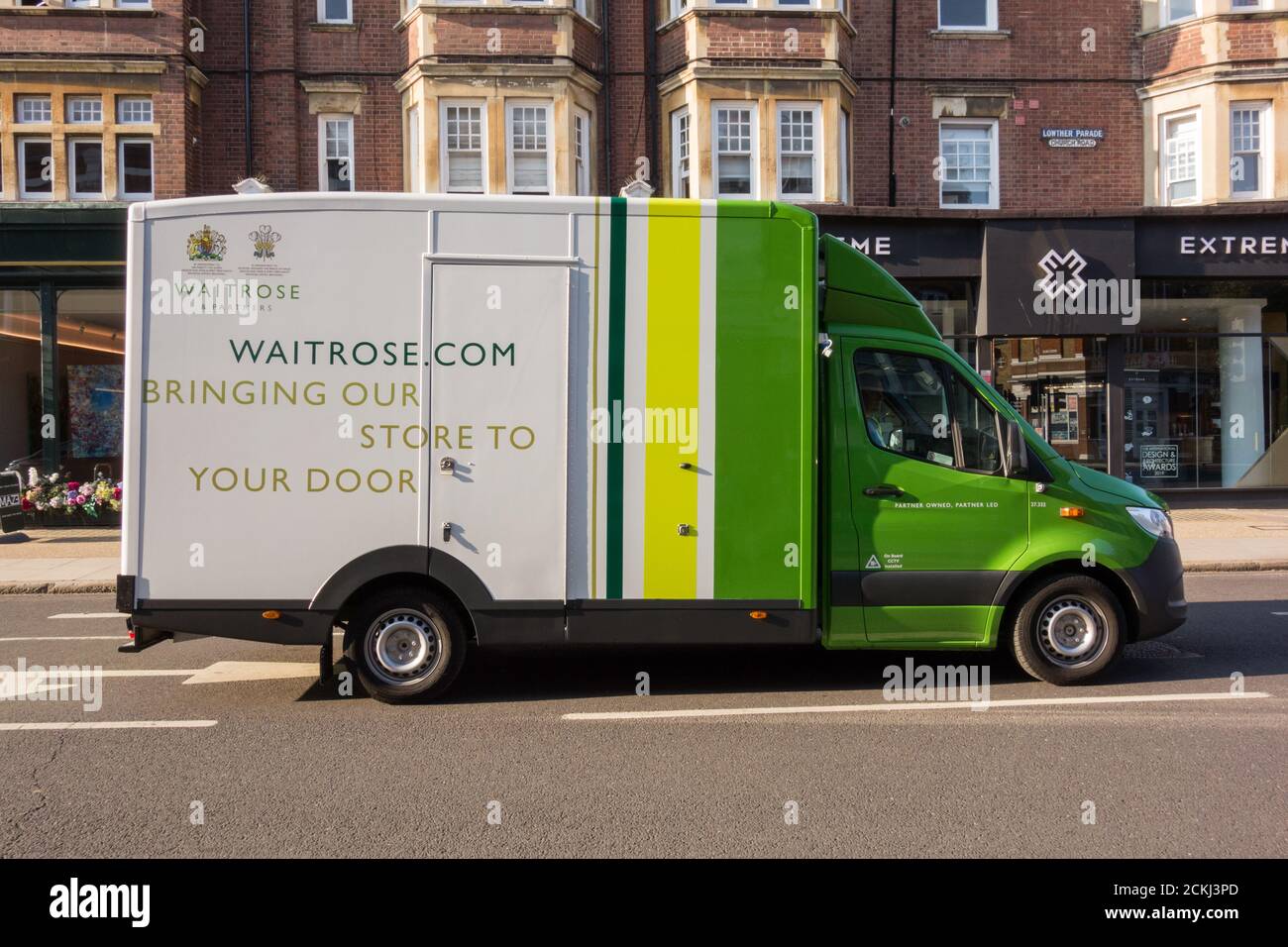 Waitrose.Com Wir bringen unseren Store zu Ihrem Lieferwagen in SW London, UK Stockfoto