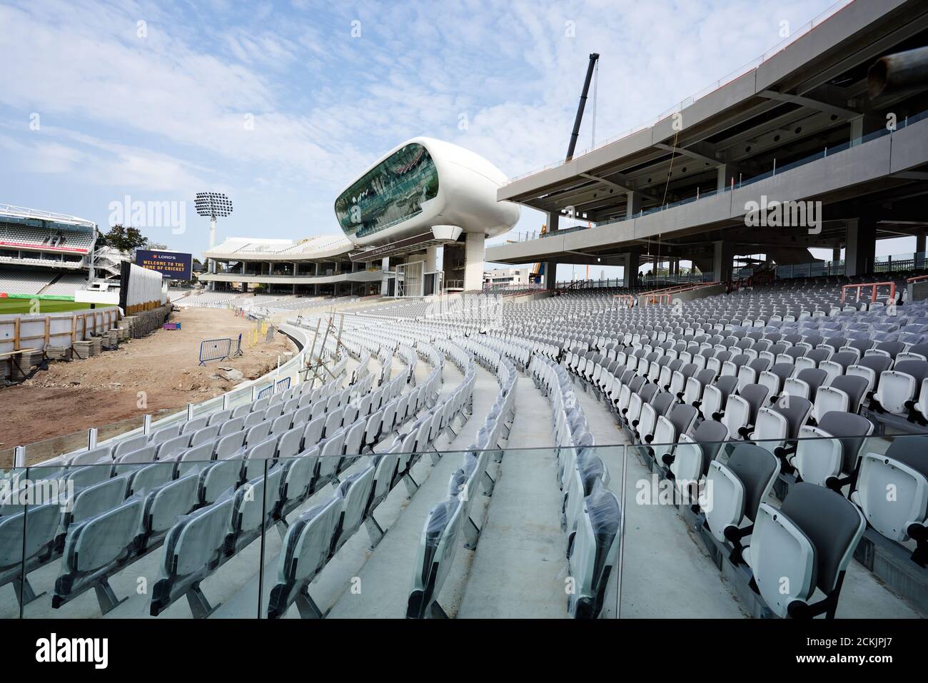 Lord's Cricket Ground während der Sanierung der Compton und Edrich Stände. Stockfoto