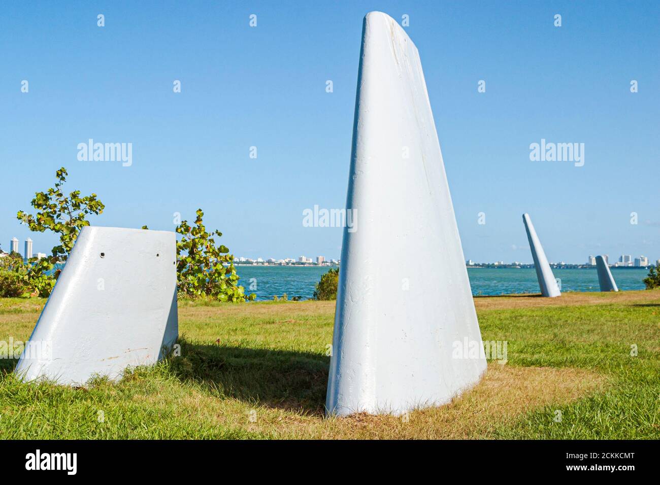 Florida Biscayne Bay North Bay Village, Kunst der öffentlichen Kunst, nukleare U-Boot-Flügel aus den 1960er Jahren, Stockfoto