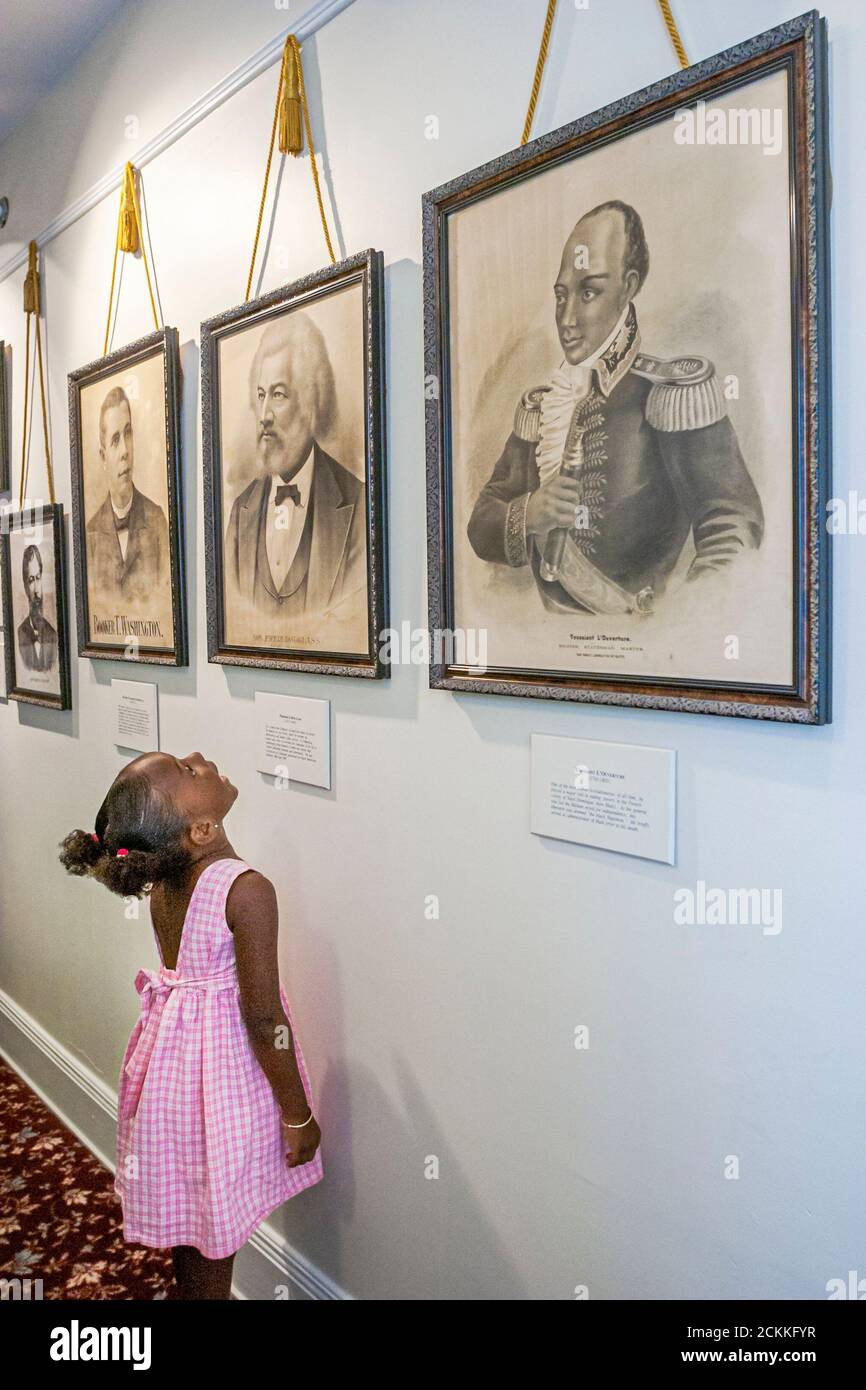 Virginia Newport News The Newsome House,Black African Africans girl Minority,Geschichte historische Sammlung Ausstellung suchen Stockfoto