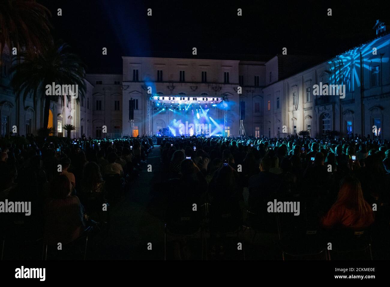 Caserta, Italien. September 2020. (9/15/2020) Blick auf 'Belvedere di San Leucio'. Die Tournee der Singer-Songwriterin Elisa beginnt in Caserta. (Foto: Gennaro Buco/Pacific Press/Sipa USA) Quelle: SIPA USA/Alamy Live News Stockfoto