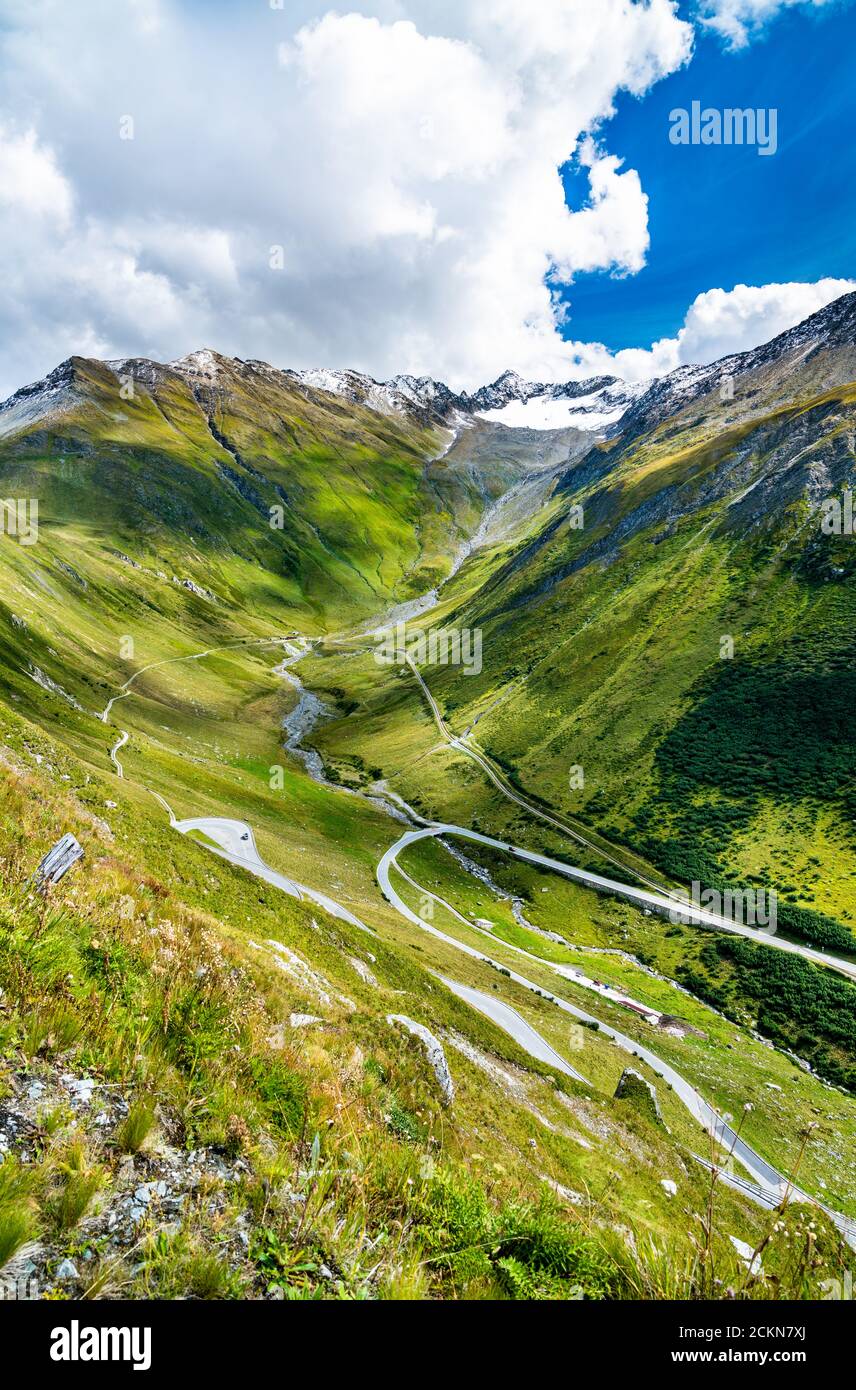 Schweizer Alpen am Furkapass Stockfoto
