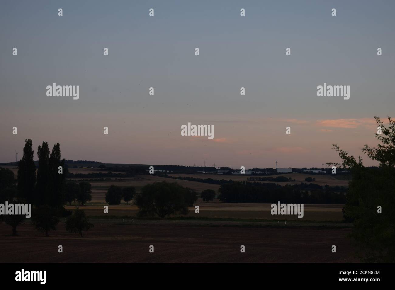 Am späten Abend Licht in der Eifel Stockfoto