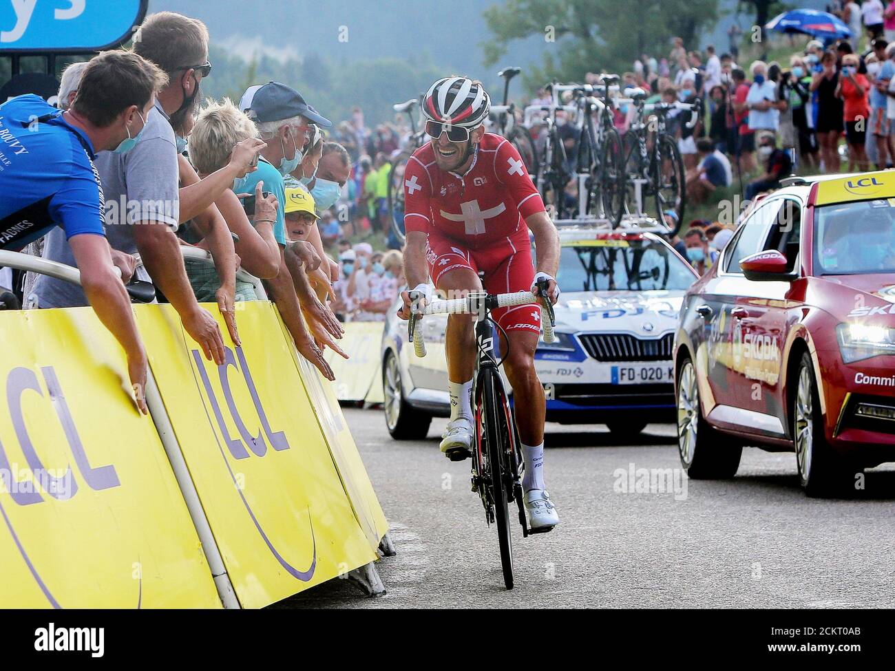 Sebastien Reichenbach von Groupama - FDJ während der Tour de France 2020, Radrennen Etappe 16, La Tour-Du-Pin - Villard-de-Lans (164 km) am September Stockfoto