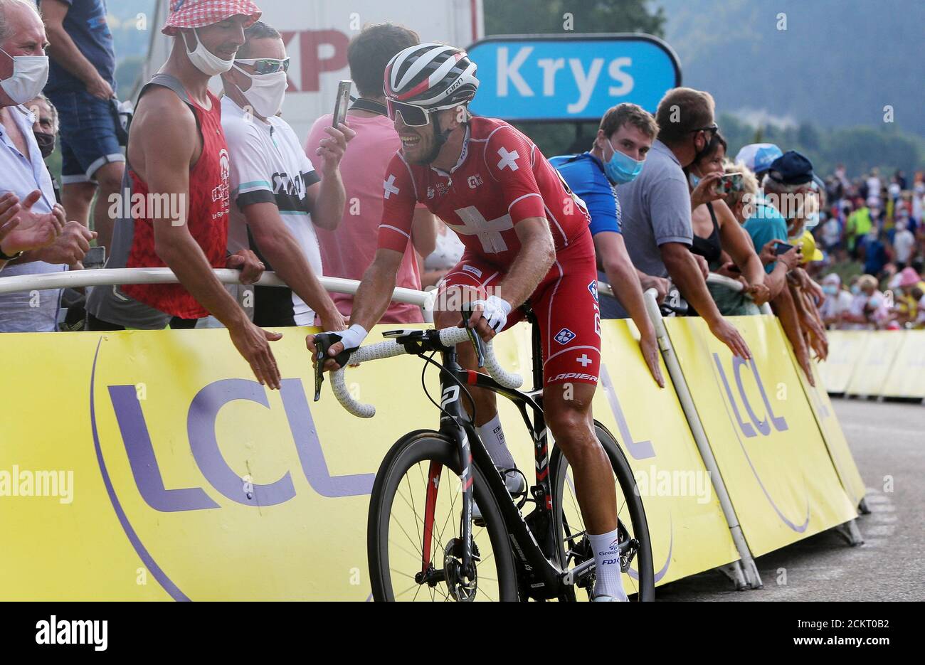 Sebastien Reichenbach von Groupama - FDJ während der Tour de France 2020, Radrennen Etappe 16, La Tour-Du-Pin - Villard-de-Lans (164 km) am September Stockfoto