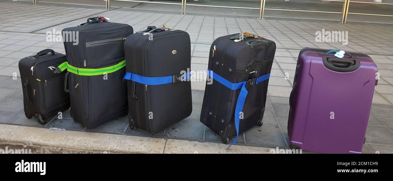 Gepäck am Flughafen Stockfoto