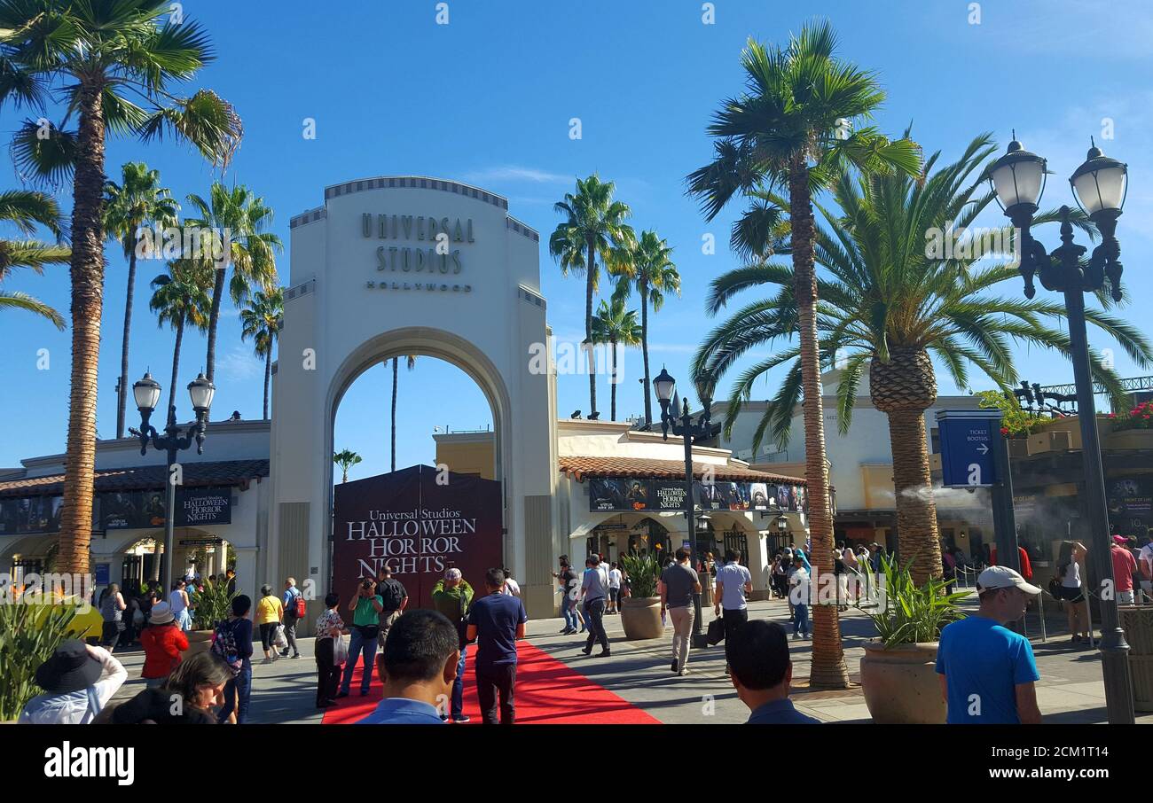 Universal Studios Hollywood Entrance, Universal City, California, USA Stockfoto