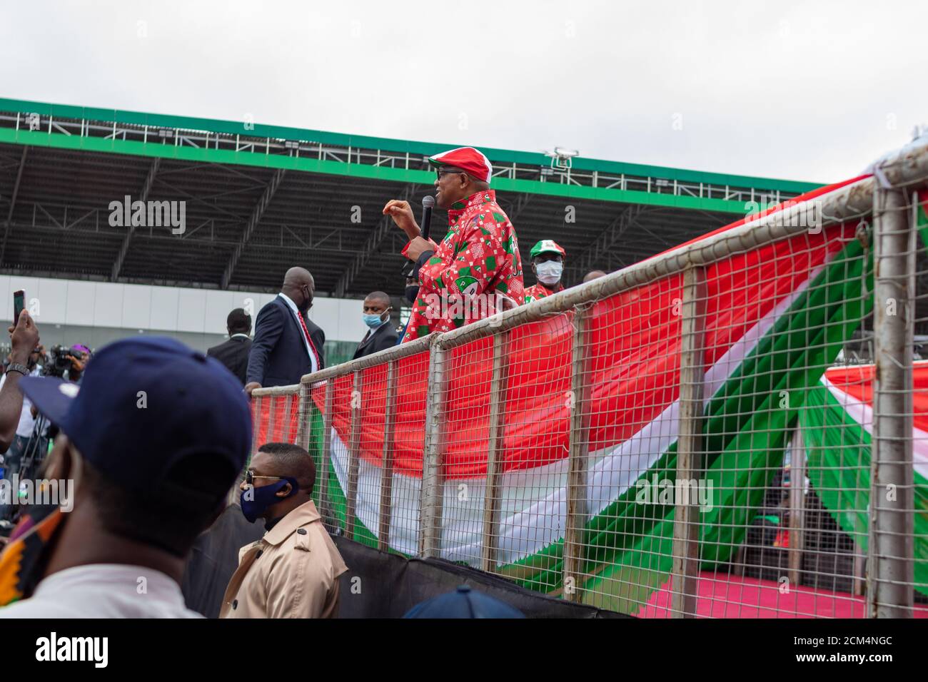 PDP Mega Rally Kampagne für Edo State Governorship Wahl, Gouverneur Godwin Obaseki Partei gewinnt Stockfoto