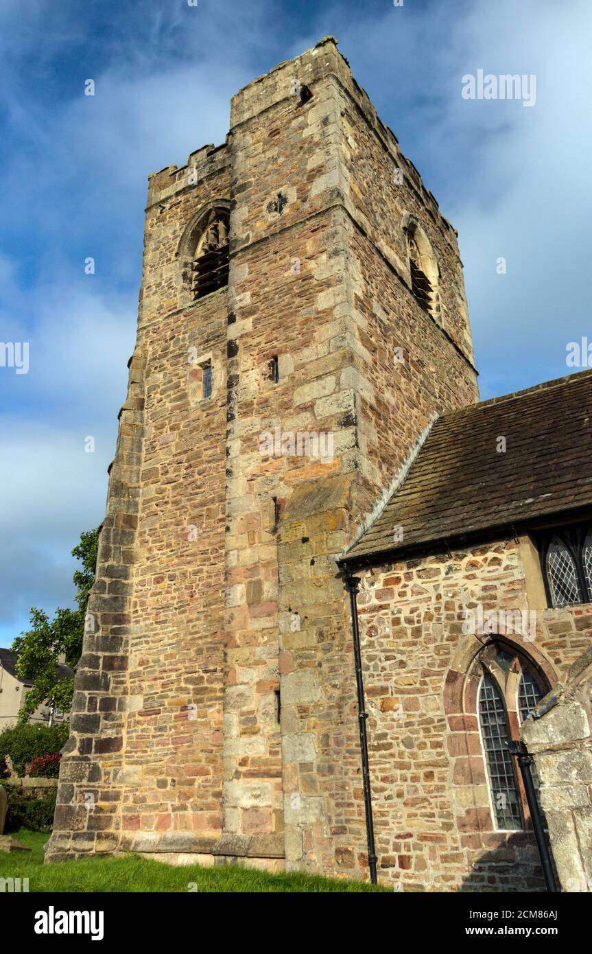 Alle Heiligen Kirche. Great Mitton, Whalley, Lancashire. Stockfoto