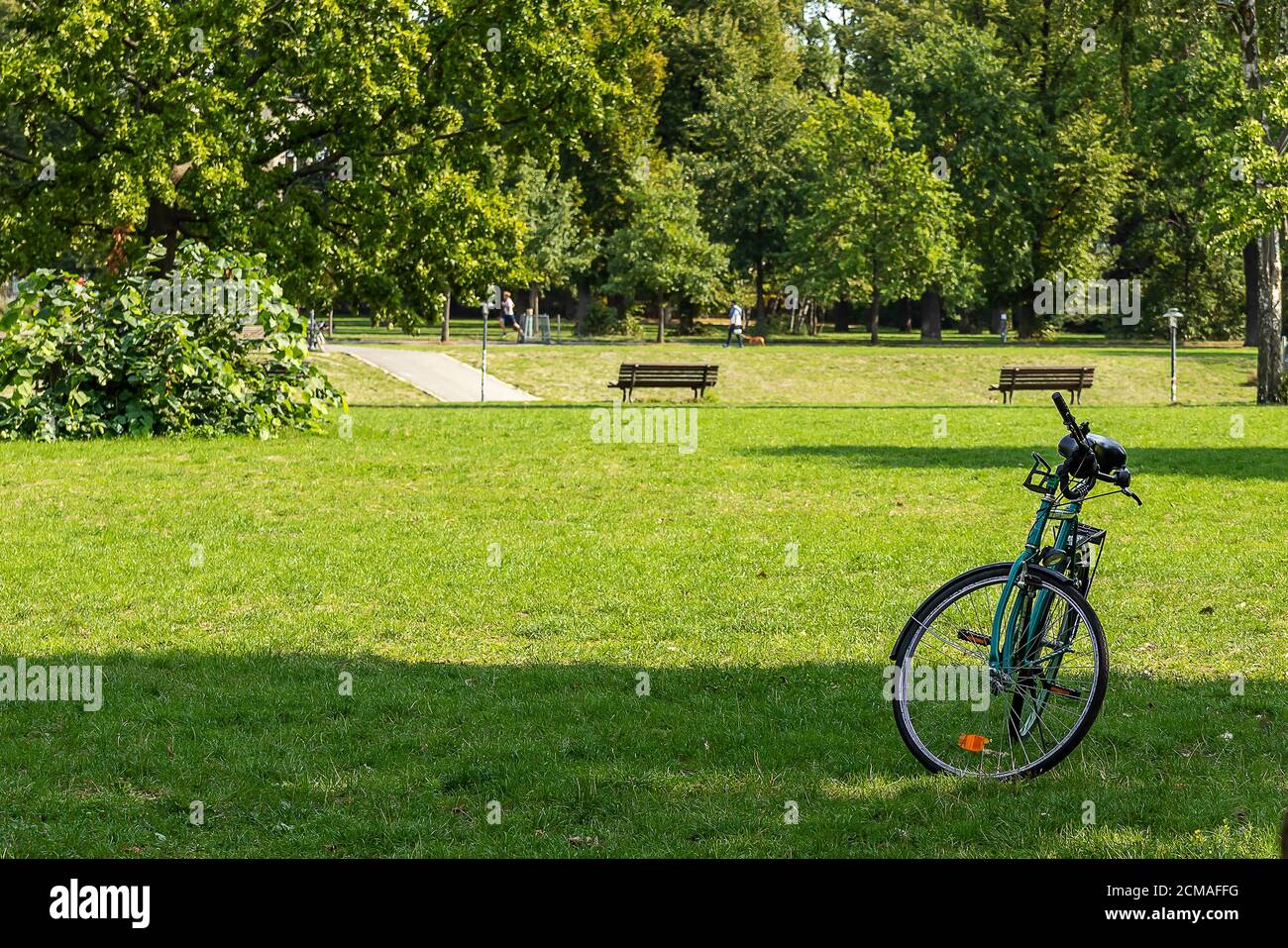 Fahrrad im park Stockfoto