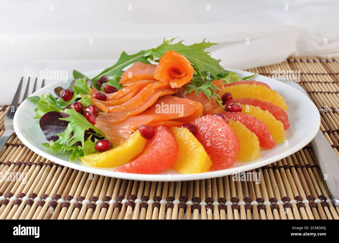 Vorspeise mit Lachs Stockfoto