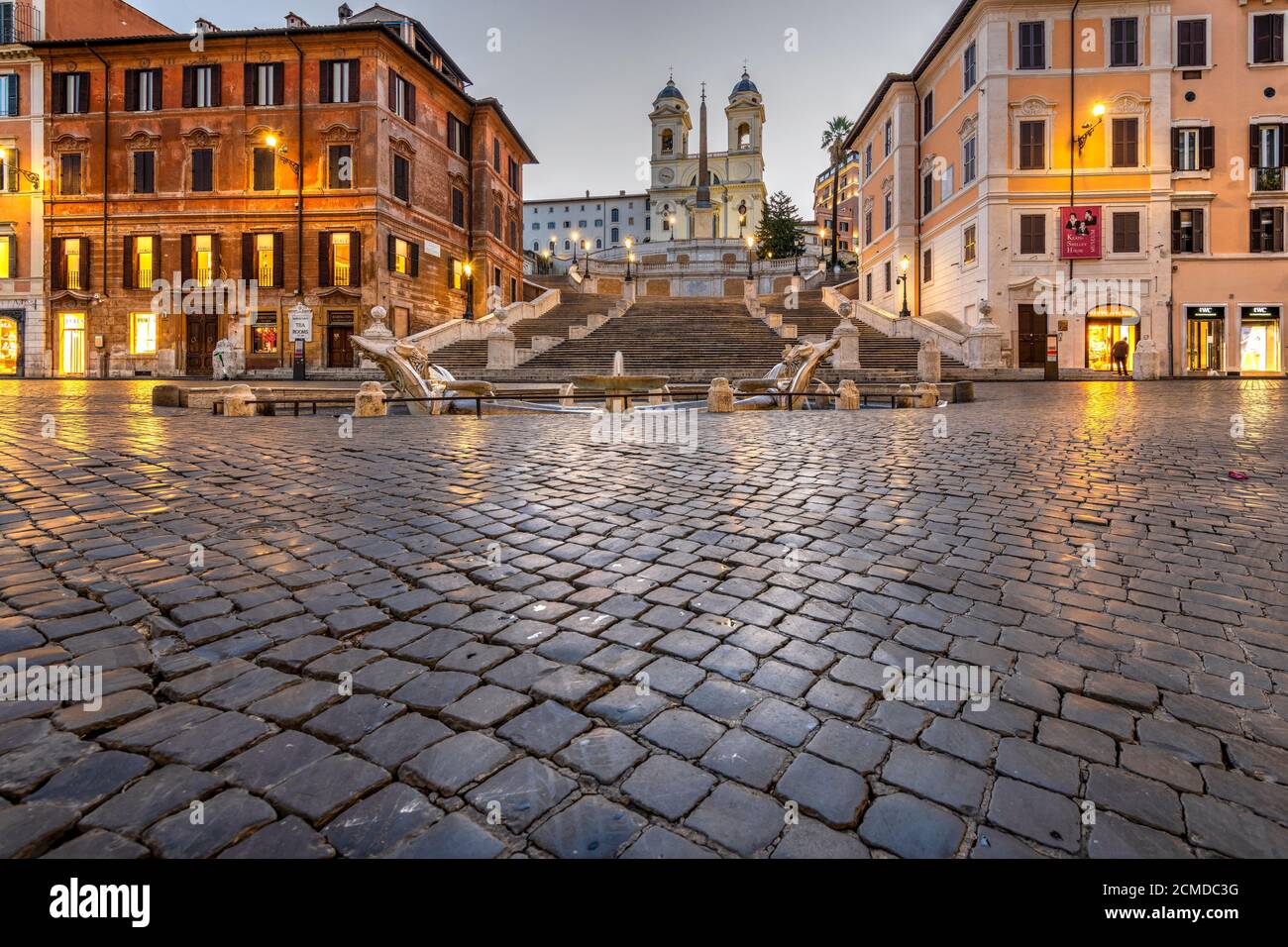 Piazza di Spagna und Spanische Treppe, Rom, Latium, Italien Stockfoto