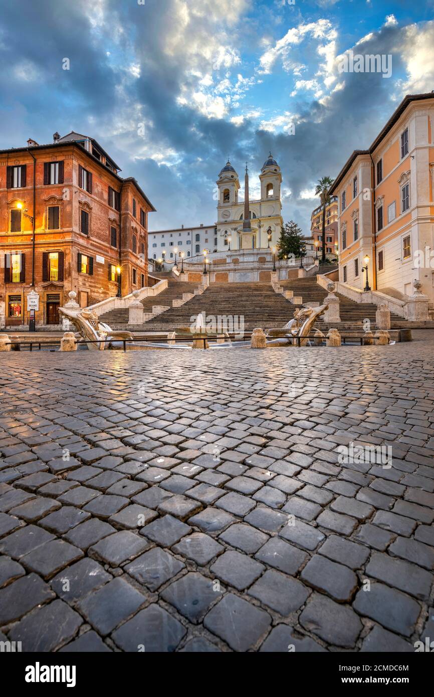 Piazza di Spagna und Spanische Treppe, Rom, Latium, Italien Stockfoto