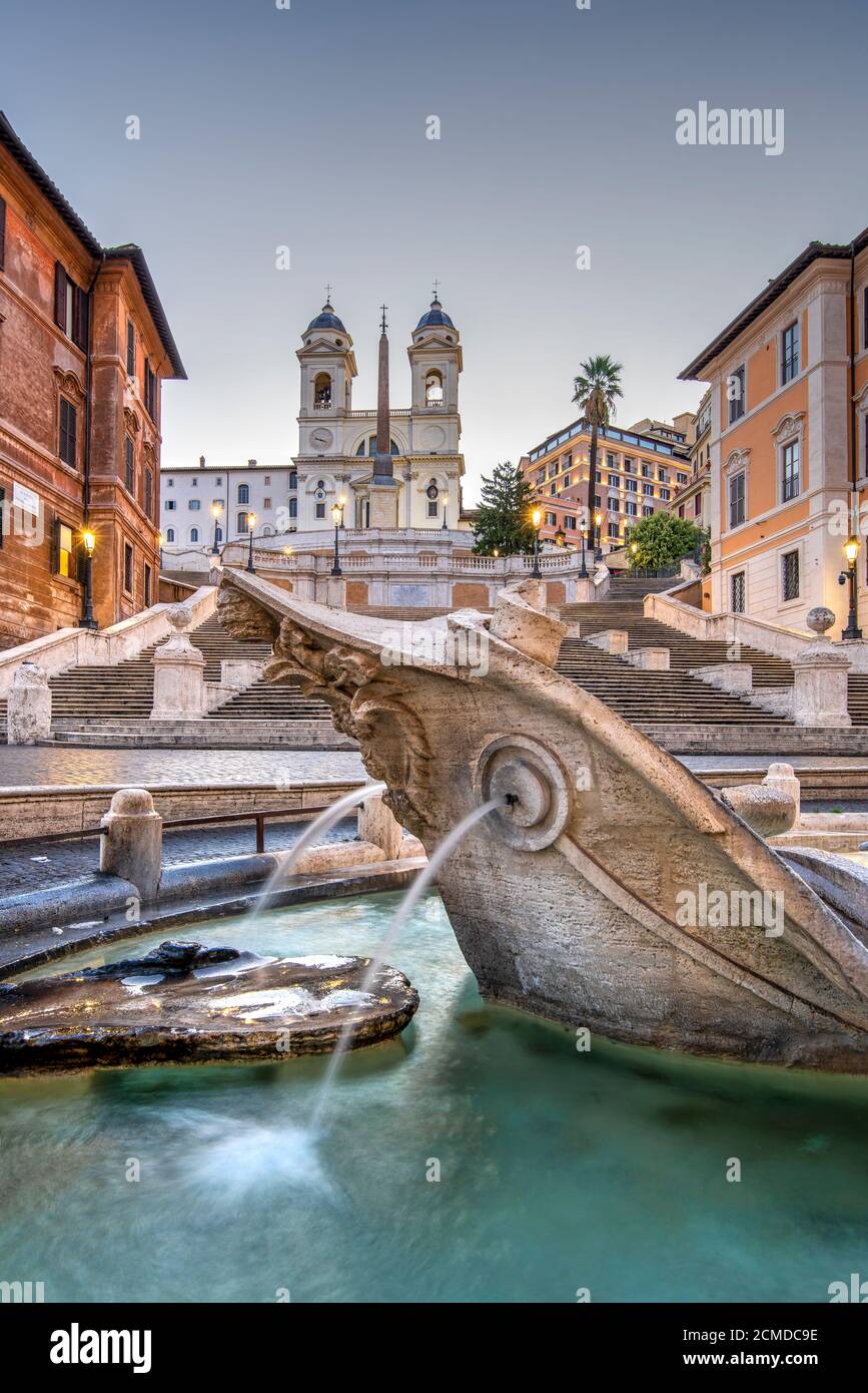 Piazza di Spagna und Spanische Treppe, Rom, Latium, Italien Stockfoto