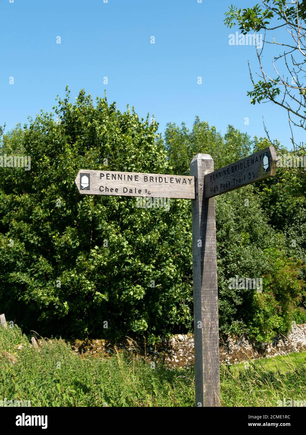 Pennine Bridleway, Chee Dale, Upper Wye Valley, Derbyshire, England, Großbritannien. Stockfoto