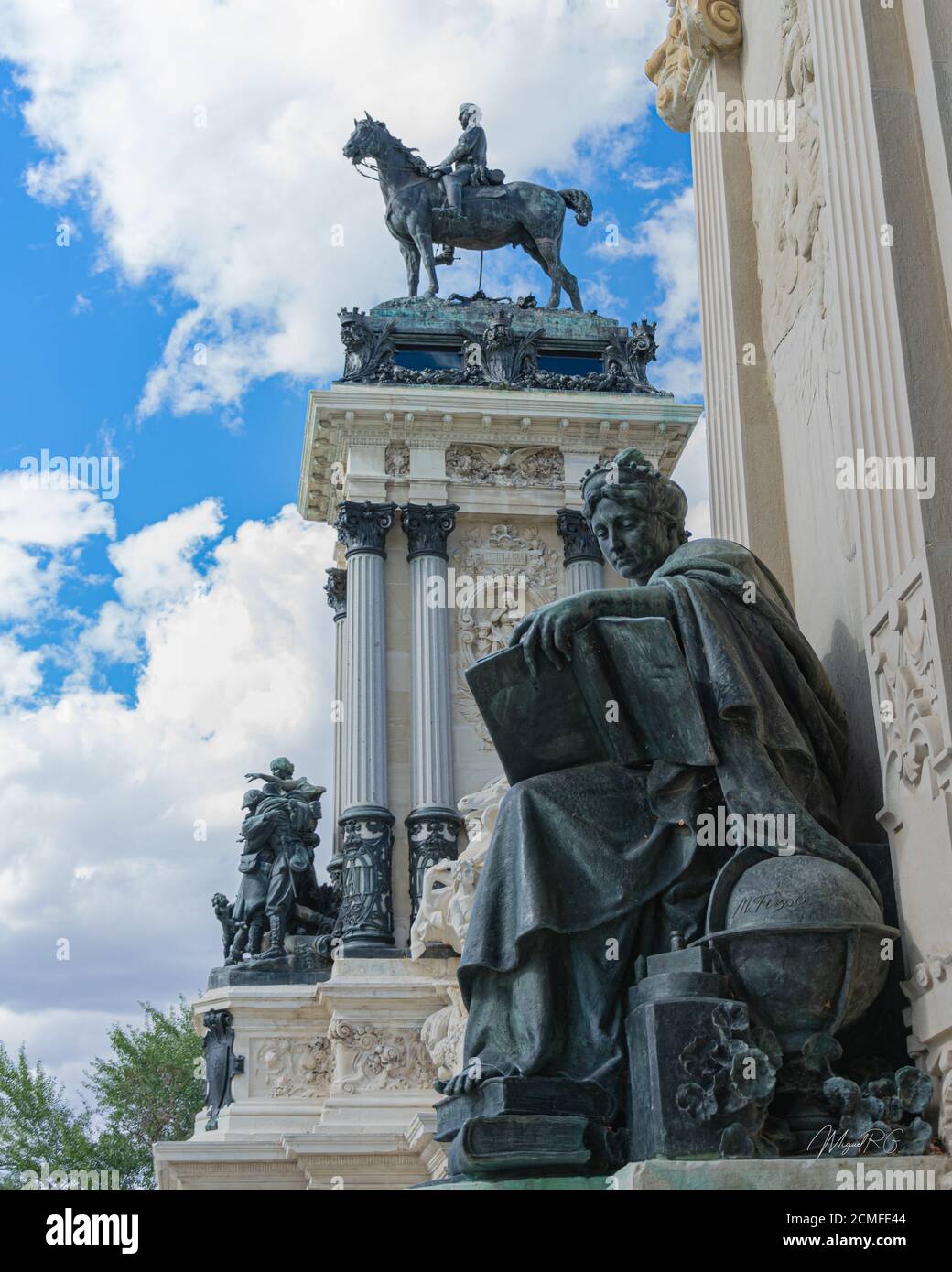 Buen Retiro Park in Spanien Stockfoto