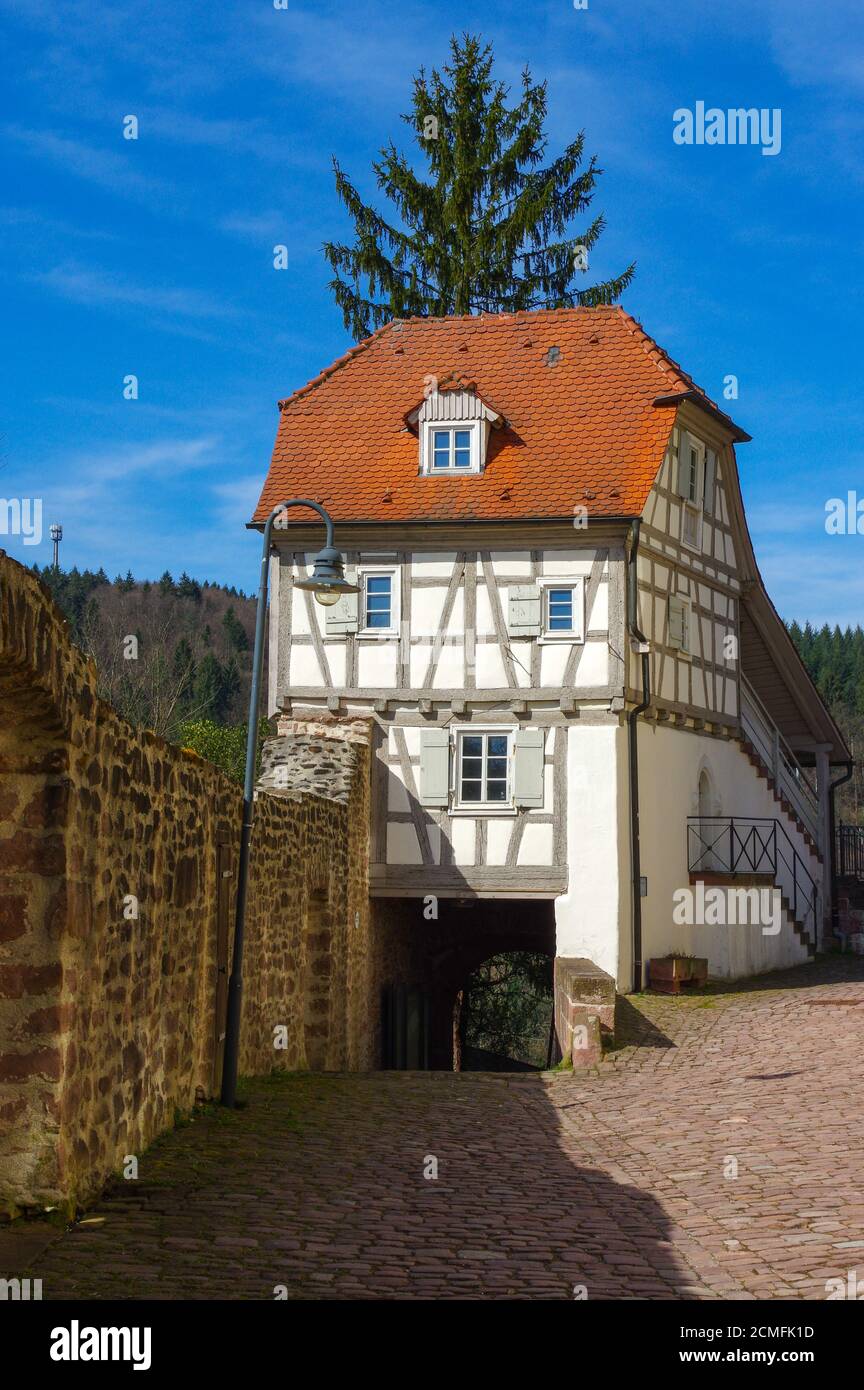 Wohn-tudor-Stilhaus mit blauen Himmel im Hintergrund Stockfoto