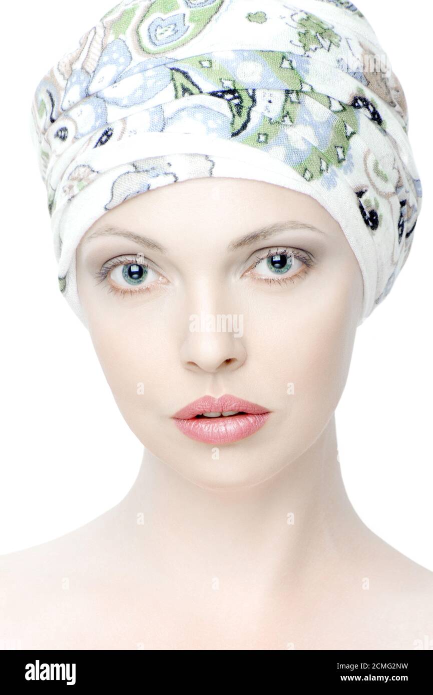 Porträt eines schönen Mädchen mit hellen Make-up. Stockfoto