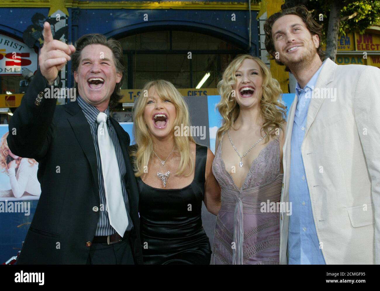 Schauspielerin Goldie Hawn und ihre Begleiter Schauspieler Kurt Russell