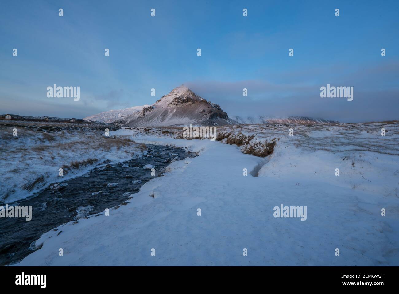 Snæfellsnes Berg bei Morgendämmerung Stockfoto