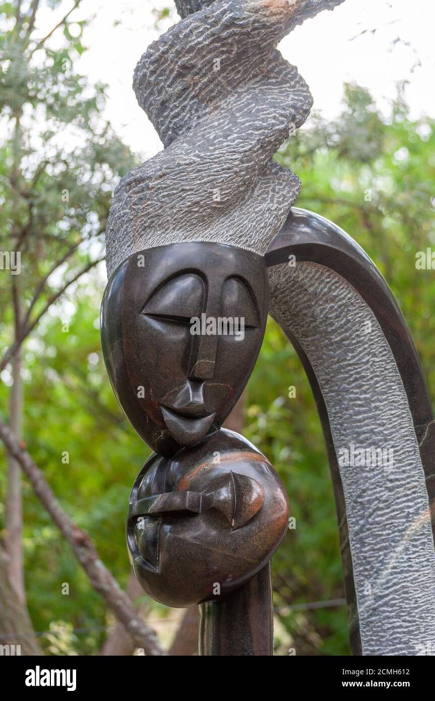 Steinskulptur, Souvenirverkauf im Zoo von Toronto, Kanada Stockfoto