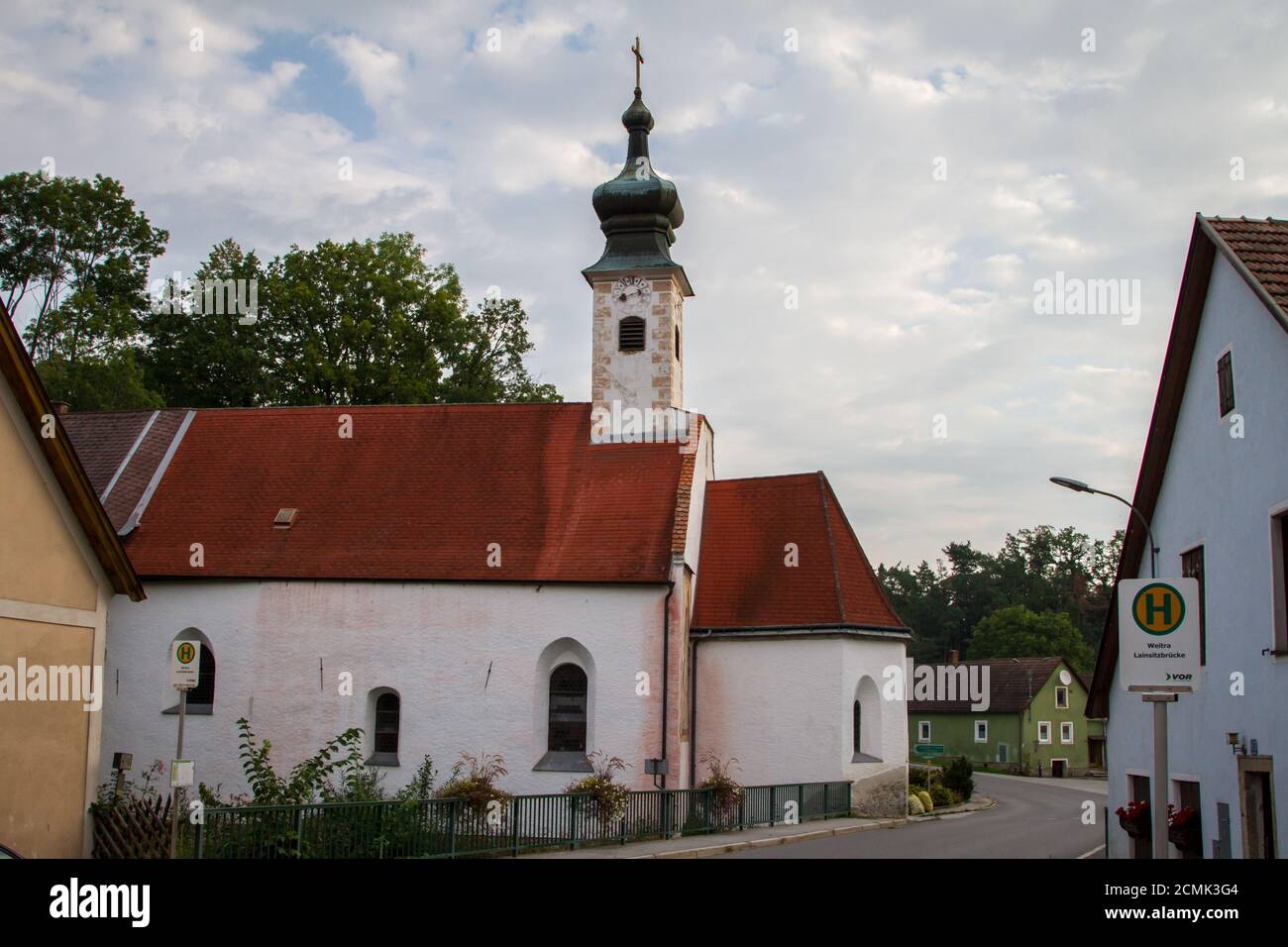 Heiligengeistkirche, historische öffentliche Krankenhauskirche in Weitra, Waldviertel, Österreich Stockfoto