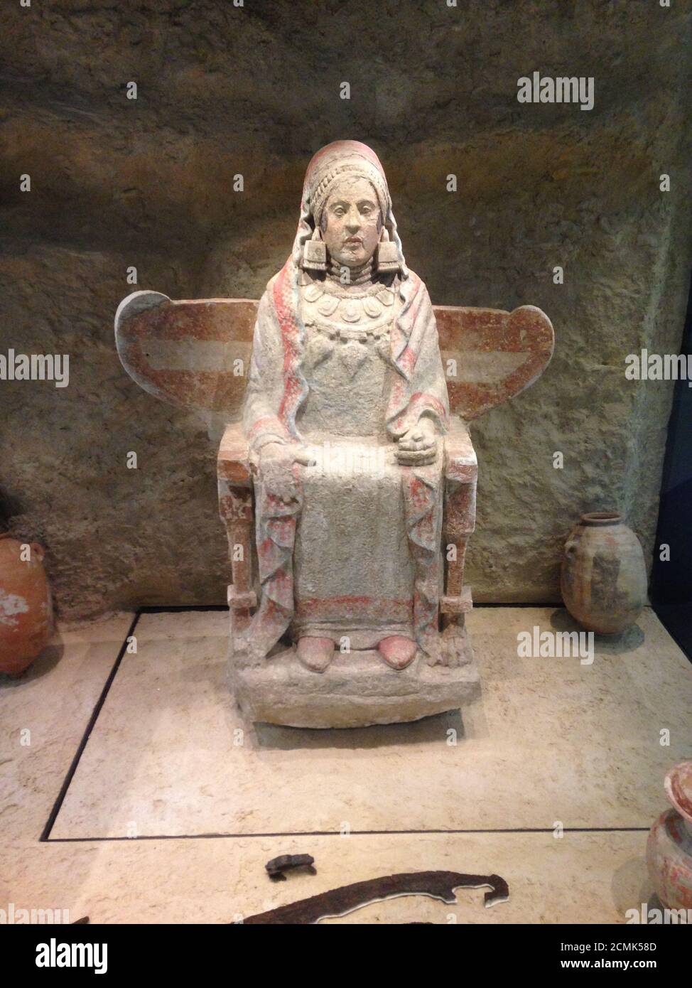 Die Dame von Baza ist eine iberische Skulptur aus dem 4. Jahrhundert BCC. Stockfoto