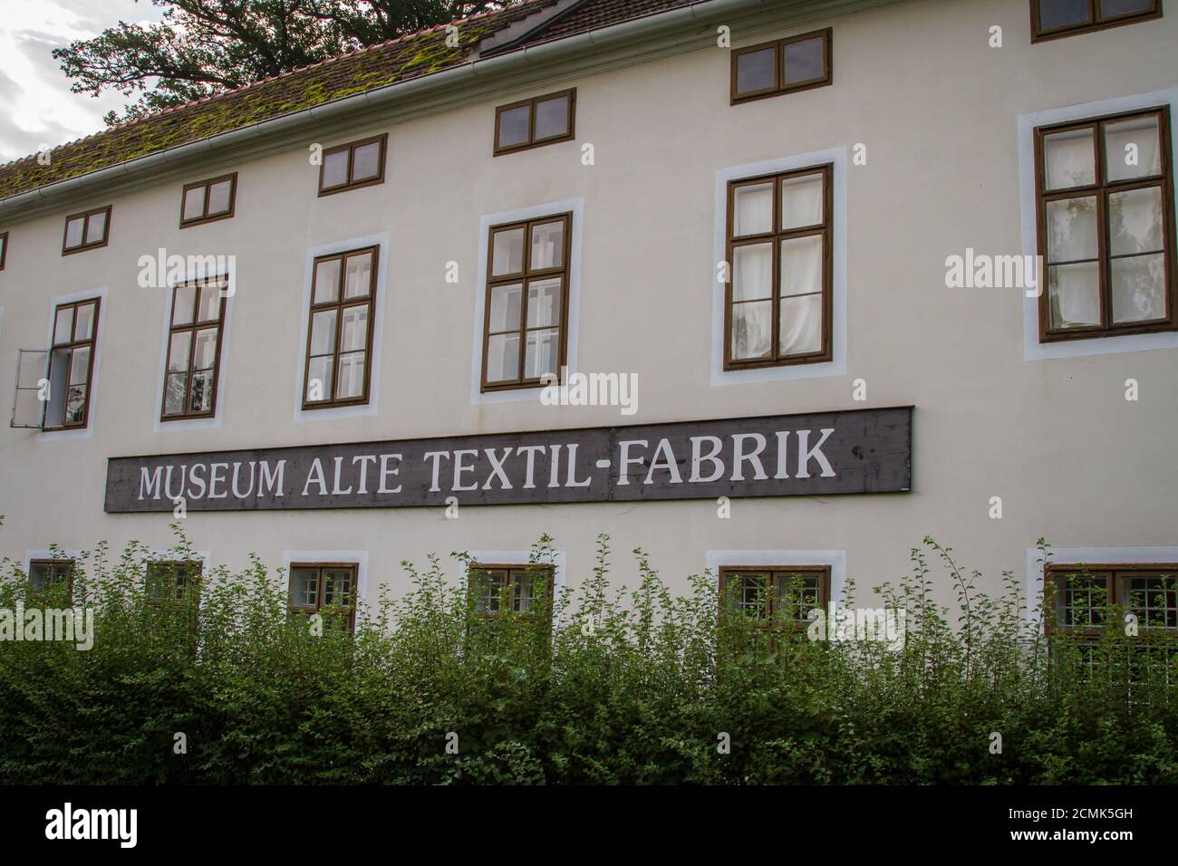 Alte Bekleidungsfabrik - Textilmuseum in Weitra, Waldviertel, Österreich Stockfoto