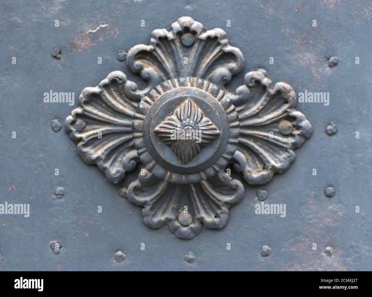 Alte Metall Tür Detail in Graz, Steiermark, Österreich Stockfoto
