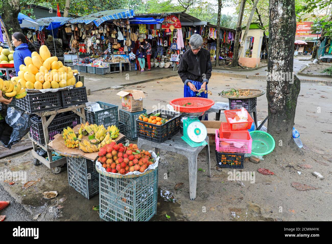 Ein Markt für Obst und Gemüse, Huế, Vietnam, Südostasien, Asien Stockfoto