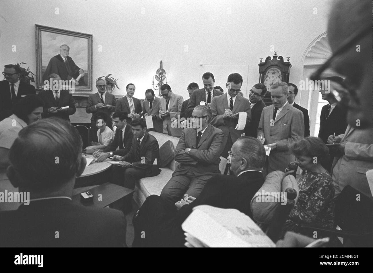 Johnson nominiert Marshall. Stockfoto