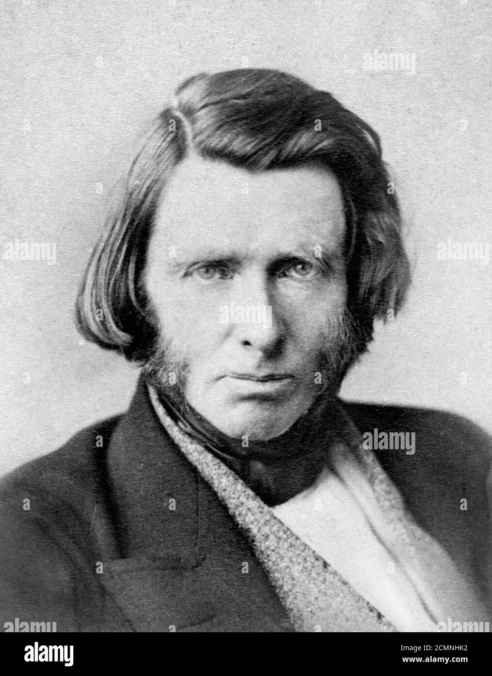 John Ruskin. Porträt des renommierten viktorianischen Kunstkritikers John Ruskin (1819-1900), ca. 1863-70 Stockfoto