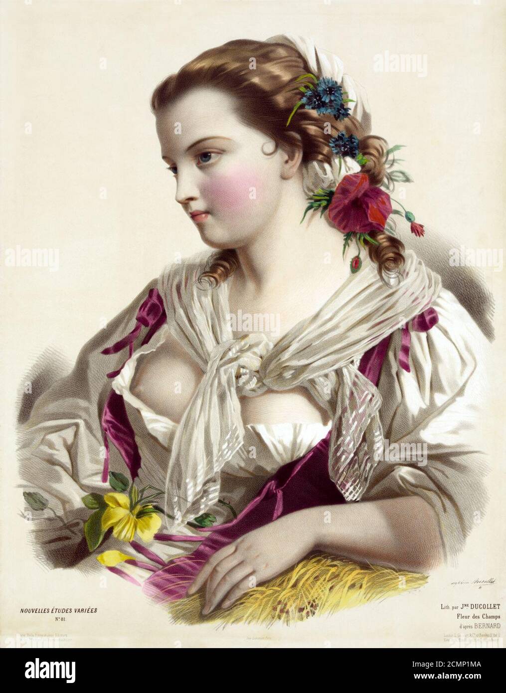 Joséphine Ducollet, Fleur des champs, nach Bernard, ca. 1856. Stockfoto