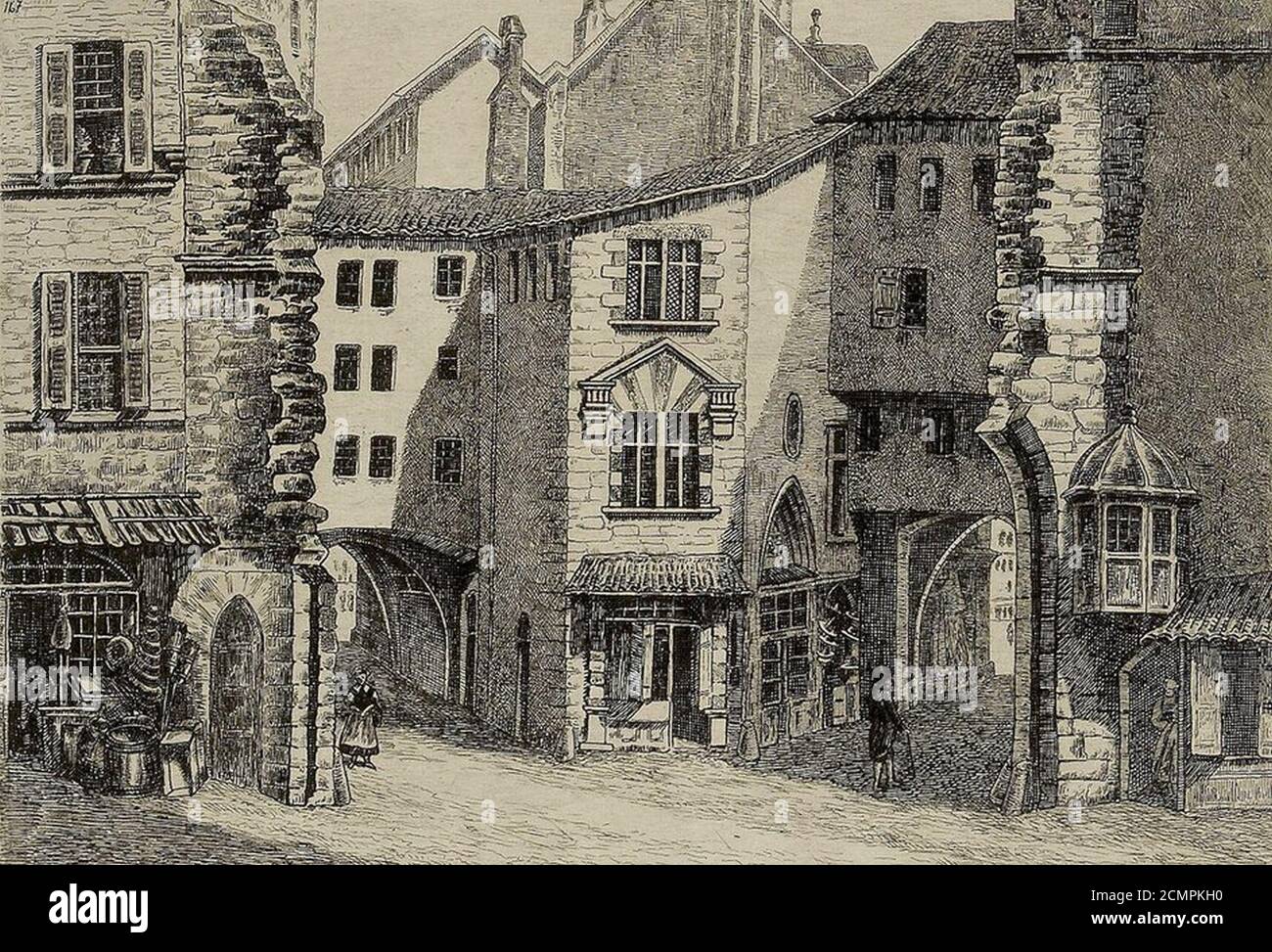 Joseph Mégard - Le Passage de la Monnaie au Milieu du XIXe siècle. Stockfoto