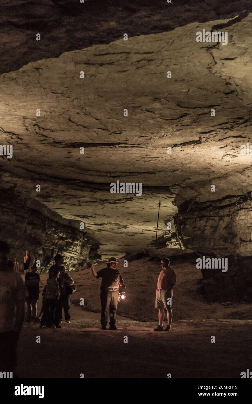 Innenansicht einer Höhle im Mammoth Cave National Park Stockfoto