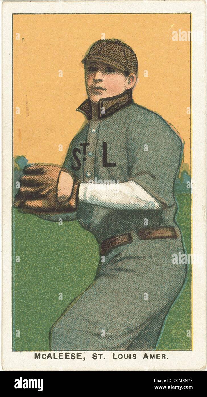 John McAleese, St. Louis Browns, Baseball card Portrait Stockfoto