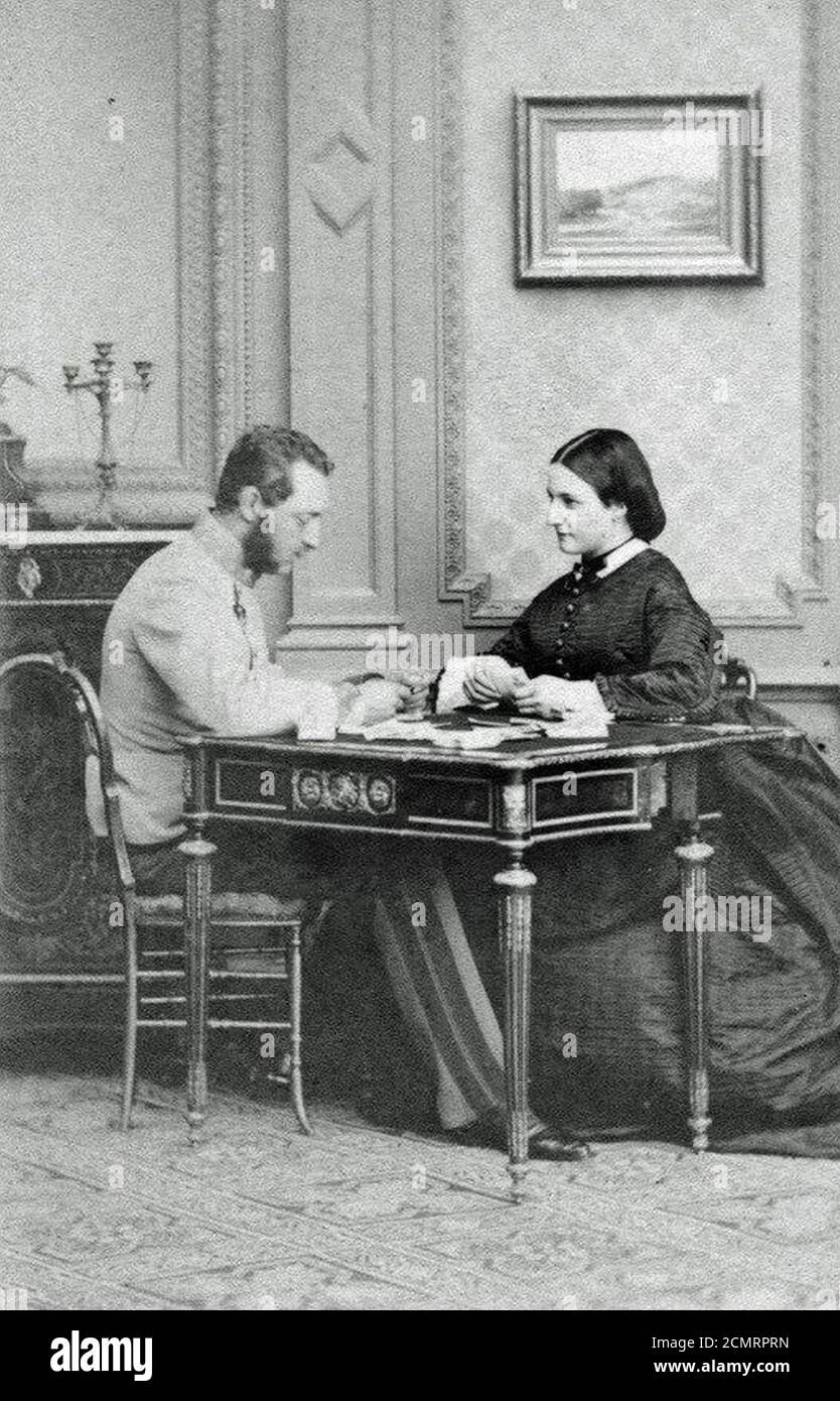 Joseph Karl und seine Frau Clotilde. Stockfoto