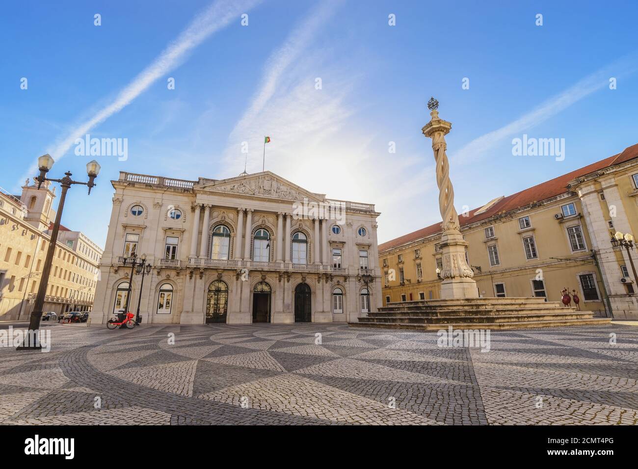 Lissabon Portugal, City Skyline in Lissabon städtischen Platz Stockfoto