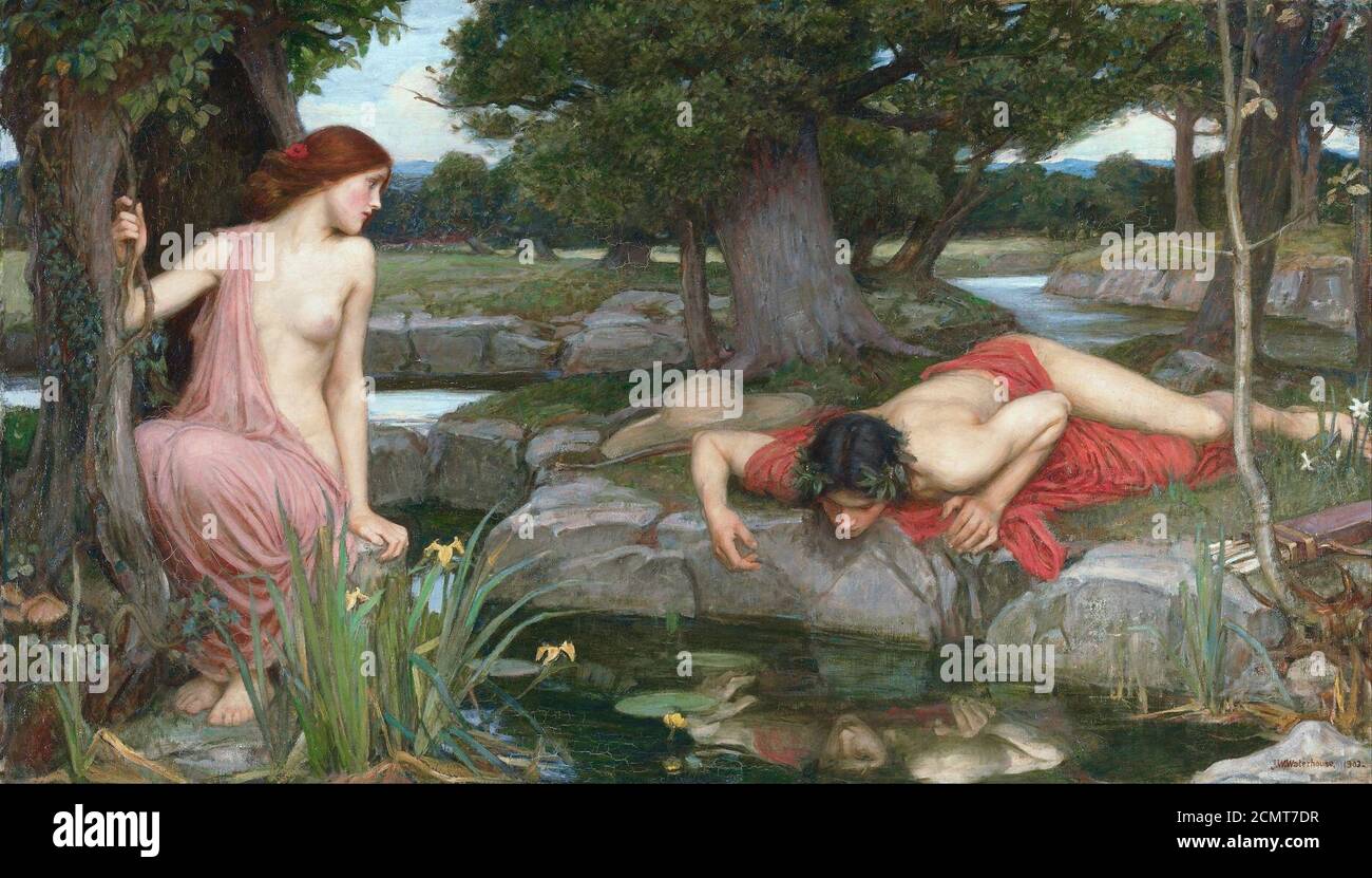 John William Waterhouse - Echo und Narziss Stockfoto